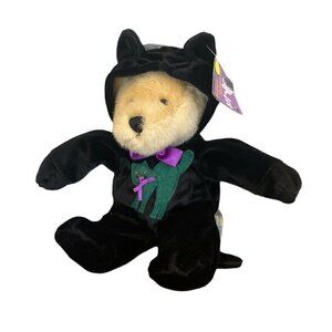 Teddy Bear Plush Stuffed Animal Kids Of America Halloween Black Cat Costume Toy